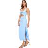 image:imageLSpace Camille Dress for Women Fitted Ribbed Maxi Ankle Length Sleeveless Scoop Neck Side Slit amp Waist CutoutsFrench Blue
