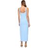image:imageLSpace Camille Dress for Women Fitted Ribbed Maxi Ankle Length Sleeveless Scoop Neck Side Slit amp Waist CutoutsFrench Blue