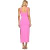 image:imageLSpace Camille Dress for Women Fitted Ribbed Maxi Ankle Length Sleeveless Scoop Neck Side Slit amp Waist CutoutsHottest Pink