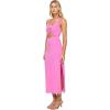 image:imageLSpace Camille Dress for Women Fitted Ribbed Maxi Ankle Length Sleeveless Scoop Neck Side Slit amp Waist CutoutsHottest Pink