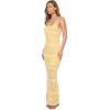 image:imageLSpace Womens Heart to Heart Dress Knit Midi Length Heart Pattern Scoop Neck and Low Back Adjustable StrapsDaisyCream
