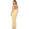 image:imageLSpace Womens Heart to Heart Dress Knit Midi Length Heart Pattern Scoop Neck and Low Back Adjustable StrapsDaisyCream