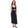 image:imageLSpace Camille Dress for Women Fitted Ribbed Maxi Ankle Length Sleeveless Scoop Neck Side Slit amp Waist CutoutsBlack