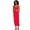 image:imageLSpace Camille Dress for Women Fitted Ribbed Maxi Ankle Length Sleeveless Scoop Neck Side Slit amp Waist CutoutsFlame