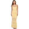 image:imageLSpace Womens Heart to Heart Dress Knit Midi Length Heart Pattern Scoop Neck and Low Back Adjustable StrapsDaisyCream