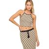 image:imageLSpace Bianca Top for Women Crochet Crop Top with Halter Neck and Adjustable Straps Criss Cross Back 100 CottonTip the Scales Stripe