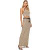 image:imageLSpace Bianca Top for Women Crochet Crop Top with Halter Neck and Adjustable Straps Criss Cross Back 100 CottonTip the Scales Stripe