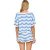 image:imageLSpace Make Waves Sweater for Women Knit Top with Scalloped Hem Oversized Fit Loose Short Sleeve Top Made of 100 CottonBlue Crush