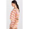image:imageLSpace Make Waves Sweater for Women Knit Top with Scalloped Hem Oversized Fit Loose Short Sleeve Top Made of 100 CottonCatching Sunsets