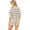image:imageLSpace Make Waves Sweater for Women Knit Top with Scalloped Hem Oversized Fit Loose Short Sleeve Top Made of 100 CottonCosta Nova Waves