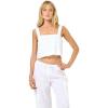 image:imageLSpace Long Island Top for Women Versatile Sleeveless Cropped Tank Top Features Thick Tank Straps Open Back amp ButtonsWhite