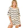 image:imageLSpace Make Waves Sweater for Women Knit Top with Scalloped Hem Oversized Fit Loose Short Sleeve Top Made of 100 CottonCosta Nova Waves