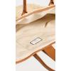 image:imageLSpace Alfie Bag Featuring Faux Leather Straps Magnetic Flap Closure and Multipurpose Cornhusk Body Large Tote Bag Natural