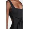 image:imageLSpace Balboa One Piece Swimsuit for Women Square Neck Customizable Fit with Adjustable Tie Waist Back and StrapsBlack