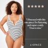 image:imageLSpace Coco One Piece Swimsuit for Women Flattering Classic Coverage with Deep V Neck Open Back and High Leg CutBrown Sugar