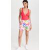 image:imageLSpace Coco One Piece Swimsuit for Women Flattering Classic Coverage with Deep V Neck Open Back and High Leg CutHot Cherry