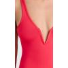 image:imageLSpace Coco One Piece Swimsuit for Women Flattering Classic Coverage with Deep V Neck Open Back and High Leg CutHot Cherry