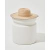 image:imageLSpace Dean Hat for Women WideBrimmed Hat for Summer Sun Protection Vacation Contrast Weaved Edge 100 PalmNatural