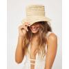 image:imageLSpace Isadora Bucket Hat for Summer Sun Protection and Vacation Featuring a 3 Brim Constructed from RaffiaNatural Stripe
