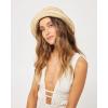 image:imageLSpace Isadora Bucket Hat for Summer Sun Protection and Vacation Featuring a 3 Brim Constructed from RaffiaNatural Stripe