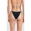 image:imageLSpace Levy Bikini Bottom for Women Bitsy Coverage Low Rise Bottom Adjustable Side Tie Featuring Color Block FabricBlackCream