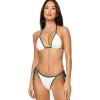 image:imageLSpace Levy Bikini Bottom for Women Bitsy Coverage Low Rise Bottom Adjustable Side Tie Featuring Color Block FabricCreamdeep Teal