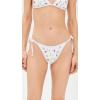 image:imageLSpace Levy Bikini Bottom for Women Bitsy Coverage Low Rise Bottom Adjustable Side Tie Featuring Color Block FabricWhite