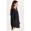 image:imageLSpace Rio Tunic for Women Button Down Collared Shirt Long Sleeve Top With Buttoned Cuffs Beach Cover Up 100 LinenBlack