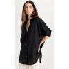 image:imageLSpace Rio Tunic for Women Button Down Collared Shirt Long Sleeve Top With Buttoned Cuffs Beach Cover Up 100 LinenBlack