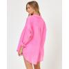 image:imageLSpace Rio Tunic for Women Button Down Collared Shirt Long Sleeve Top With Buttoned Cuffs Beach Cover Up 100 LinenGuava
