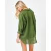 image:imageLSpace Rio Tunic for Women Button Down Collared Shirt Long Sleeve Top With Buttoned Cuffs Beach Cover Up 100 LinenJungle