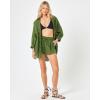 image:imageLSpace Rio Tunic for Women Button Down Collared Shirt Long Sleeve Top With Buttoned Cuffs Beach Cover Up 100 LinenJungle