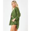 image:imageLSpace Rio Tunic for Women Button Down Collared Shirt Long Sleeve Top With Buttoned Cuffs Beach Cover Up 100 LinenJungle