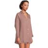 image:imageLSpace Rio Tunic for Women Button Down Collared Shirt Long Sleeve Top With Buttoned Cuffs Beach Cover Up 100 LinenSmoky Quartz