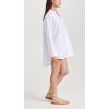 image:imageLSpace Rio Tunic for Women Button Down Collared Shirt Long Sleeve Top With Buttoned Cuffs Beach Cover Up 100 LinenWhite