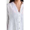 image:imageLSpace Rio Tunic for Women Button Down Collared Shirt Long Sleeve Top With Buttoned Cuffs Beach Cover Up 100 LinenWhite