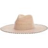 image:imageLSpace Dean Hat for Women WideBrimmed Hat for Summer Sun Protection Vacation Contrast Weaved Edge 100 PalmNatural