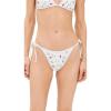 image:imageLSpace Levy Bikini Bottom for Women Bitsy Coverage Low Rise Bottom Adjustable Side Tie Featuring Color Block FabricWhite