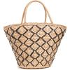 image:imageLSpace Palma Nights Bag for Women Large Straw Travel Bag Lined Tote With Drawstring Woven Detail 100 Corn Husk NaturalBlack