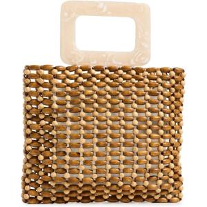 image:imageLSpace Chiado Bag Walnut Wood Evening Clutch Acrylic Handle Purse Wooden Handbag for Weddings and EventsWalnutnatural