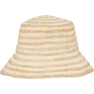 image:imageLSpace Isadora Bucket Hat for Summer Sun Protection and Vacation Featuring a 3 Brim Constructed from RaffiaNatural Stripe