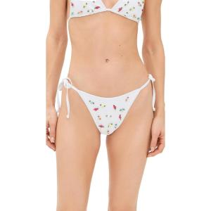 image:imageLSpace Levy Bikini Bottom for Women Bitsy Coverage Low Rise Bottom Adjustable Side Tie Featuring Color Block FabricWhite