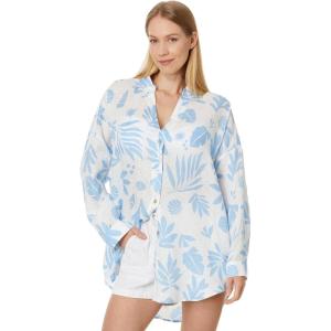 image:imageLSpace Rio Tunic for Women Button Down Collared Shirt Long Sleeve Top With Buttoned Cuffs Beach Cover Up 100 LinenFinders Keepers