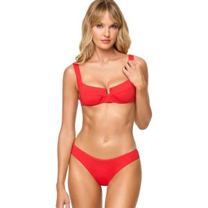 image:imageLSpace Rocky Bikini Bottom for Women Classic Coverage Low Waisted Bottom Wide Strips on Hips Swimsuit Bottom for SummerFlame
