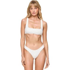 image:imageLSpace Rocky Bikini Bottom for Women Classic Coverage Low Waisted Bottom Wide Strips on Hips Swimsuit Bottom for SummerLurex Stripe