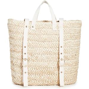 image:imageLSpace Summer Days Backpack for Women Large Straw Travel Bag Lined Backpack and Adjustable Back Straps Made of 100 Corn Husk Tan One SizeNatural