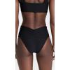image:imageLSpace Bardot Bikini Bottom for Women High Waisted Swimsuit with Front Ruching and Classic CoverageBlack