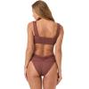 image:imageLSpace Bardot Bikini Bottom for Women High Waisted Swimsuit with Front Ruching and Classic CoverageCaf