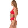 image:imageLSpace Bardot Bikini Bottom for Women High Waisted Swimsuit with Front Ruching and Classic CoverageFlame