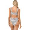 image:imageLSpace Bardot Bikini Bottom for Women High Waisted Swimsuit with Front Ruching and Classic CoverageSailing Along Stripe